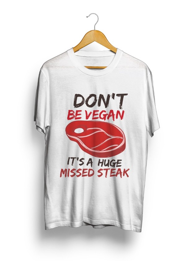 Funny Vegan White T-Shirt