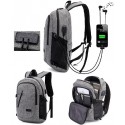 Grey Anti-Theft Backpack