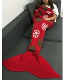 Red Xmas Mermaid Blanket